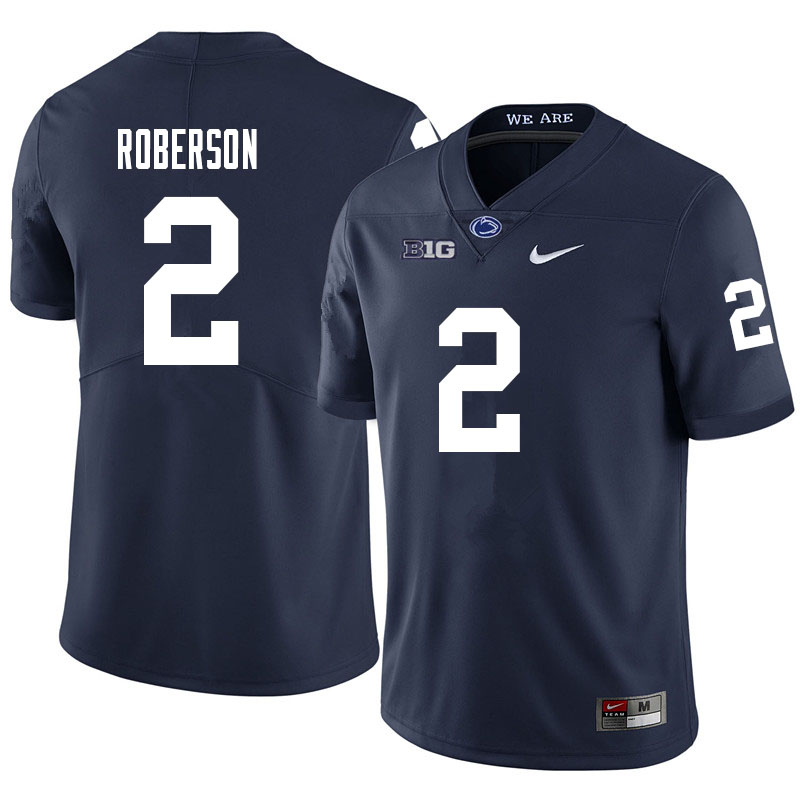 NCAA Nike Men's Penn State Nittany Lions Ta'Quan Roberson #2 College Football Authentic Navy Stitched Jersey JCB2398FD